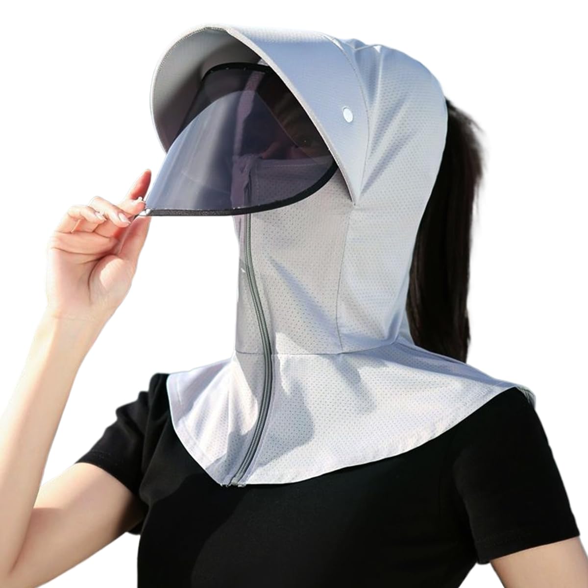 PALAY Sun Hats for Women Sun Protection Wide Brim Summer Caps for Women Zip Up Ponytail Beach Hat with Removeable Sun Visor Extender Outdoor Women Cap for Riding, Driving, Working PALAY Sun Hats for Women Sun Protection Wide Brim Summer Caps for Women Zip Up Ponytail Beach Hat with Removeable Sun Visor Extender Outdoor Women Cap for Riding, Driving, Working